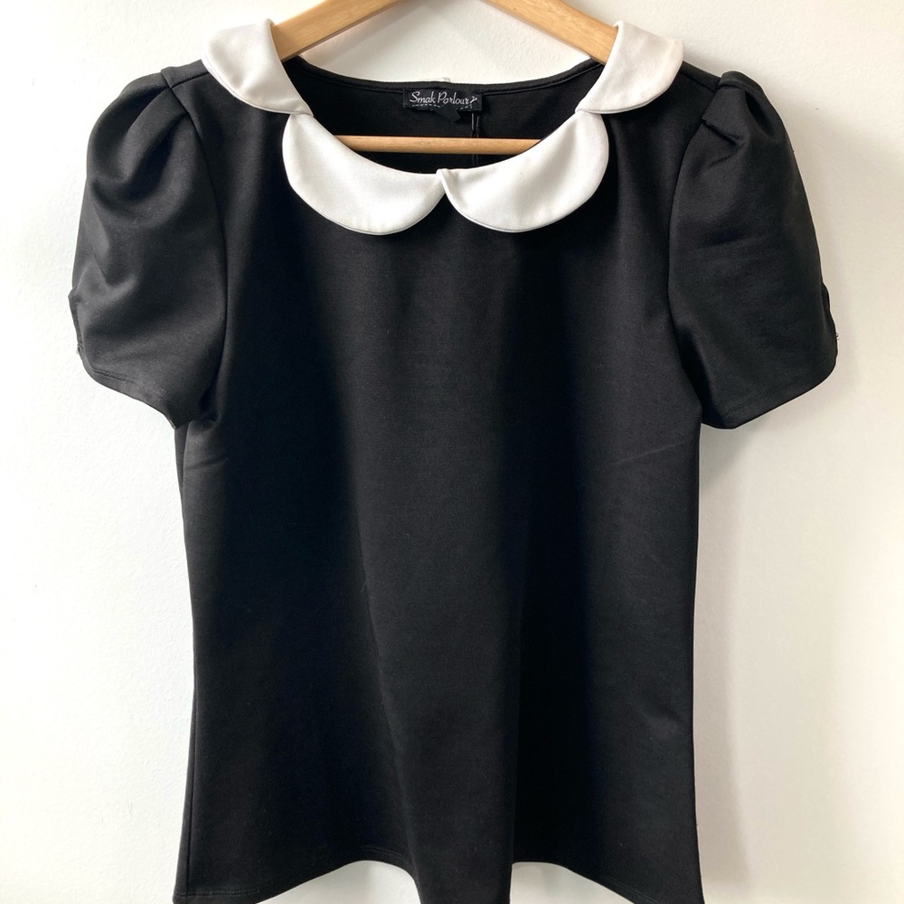 Adorable Smak Parlour Black and White Blouse